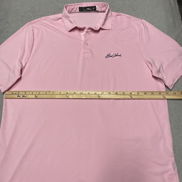 RLX Ralph Lauren Golf Polo Mens Large Pink Sea Island Performance Stretch - Picture 5 of 9